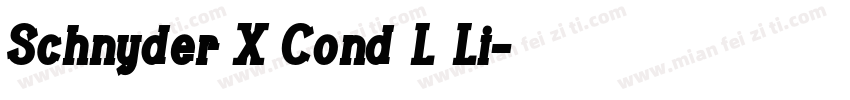 Schnyder X Cond L Li字体转换